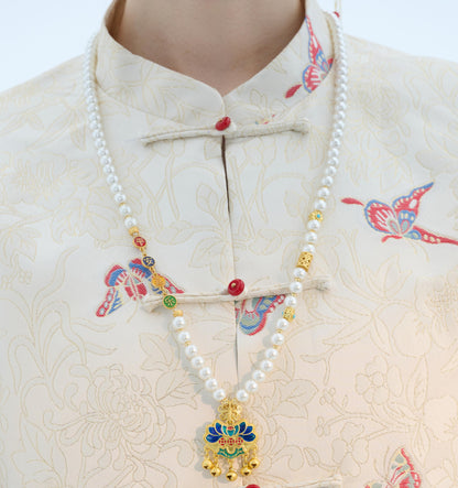 Lotus Blessing Pearl Necklace