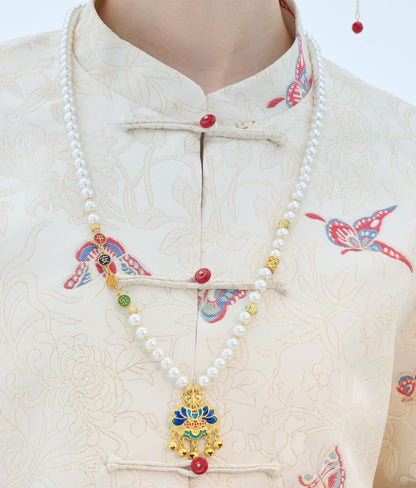 Lotus Blessing Pearl Necklace
