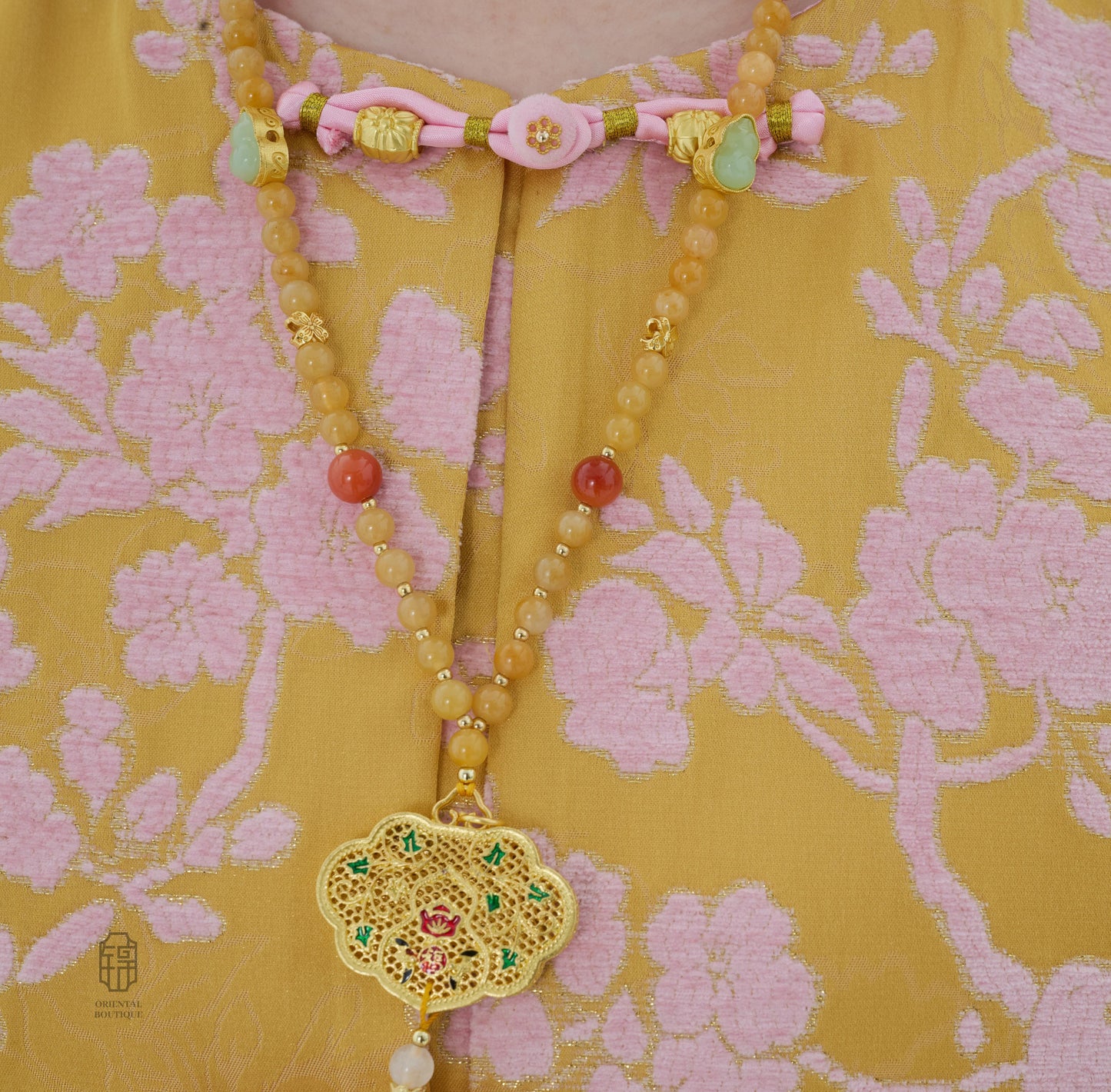 Golden Harmony Lotus Necklace
