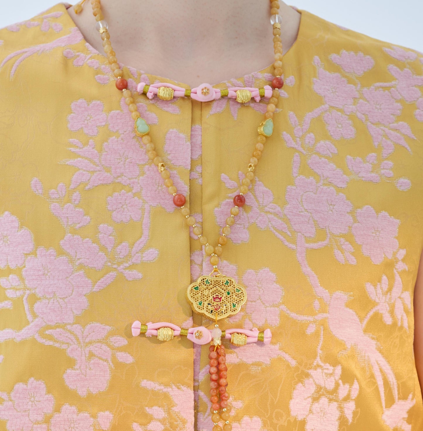 Golden Harmony Lotus Necklace