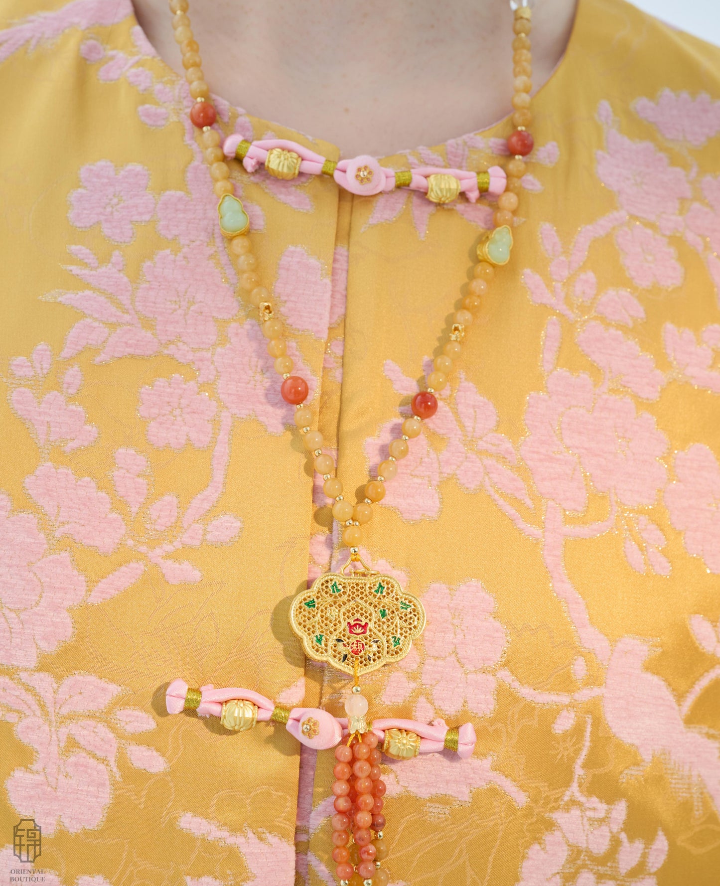 Golden Harmony Lotus Necklace
