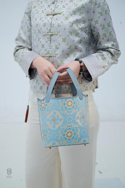 Celestial Lotus Brocade Tote