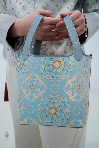 Celestial Lotus Brocade Tote