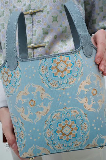 Celestial Lotus Brocade Tote