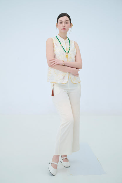 Chinese Silk Pants - Whispers of Bamboo Traditional Style