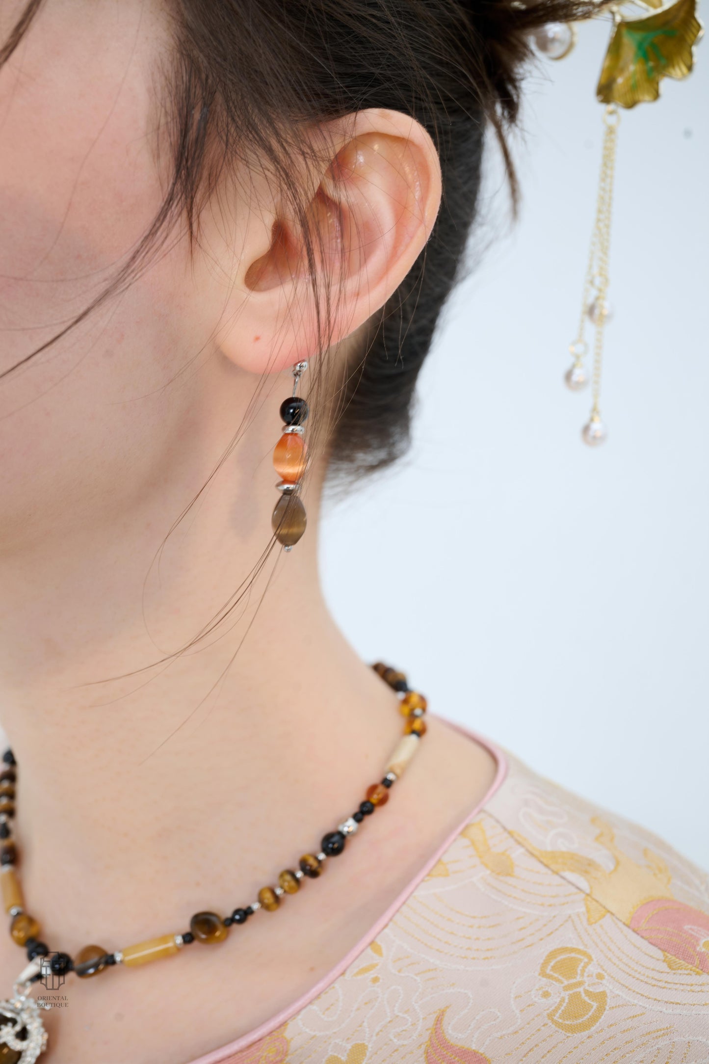 Desert Flame Cat’s Eye Earrings