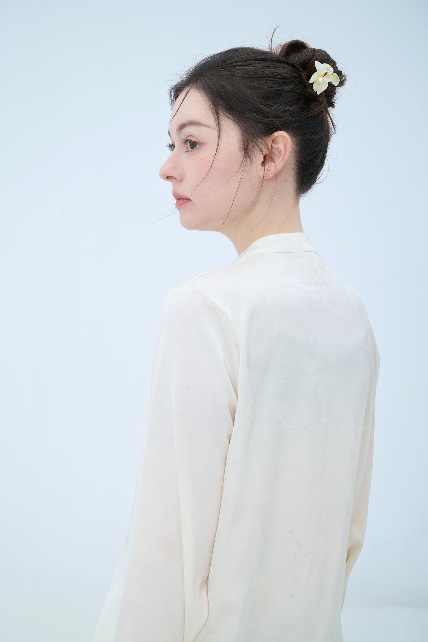 Chinese Silk Top - Serene Landscape Contemporary Style