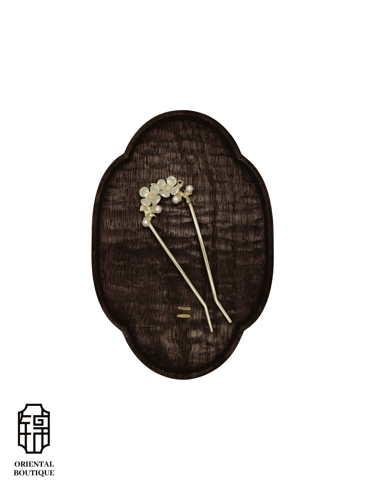 White Blossom Pearl Hairpin