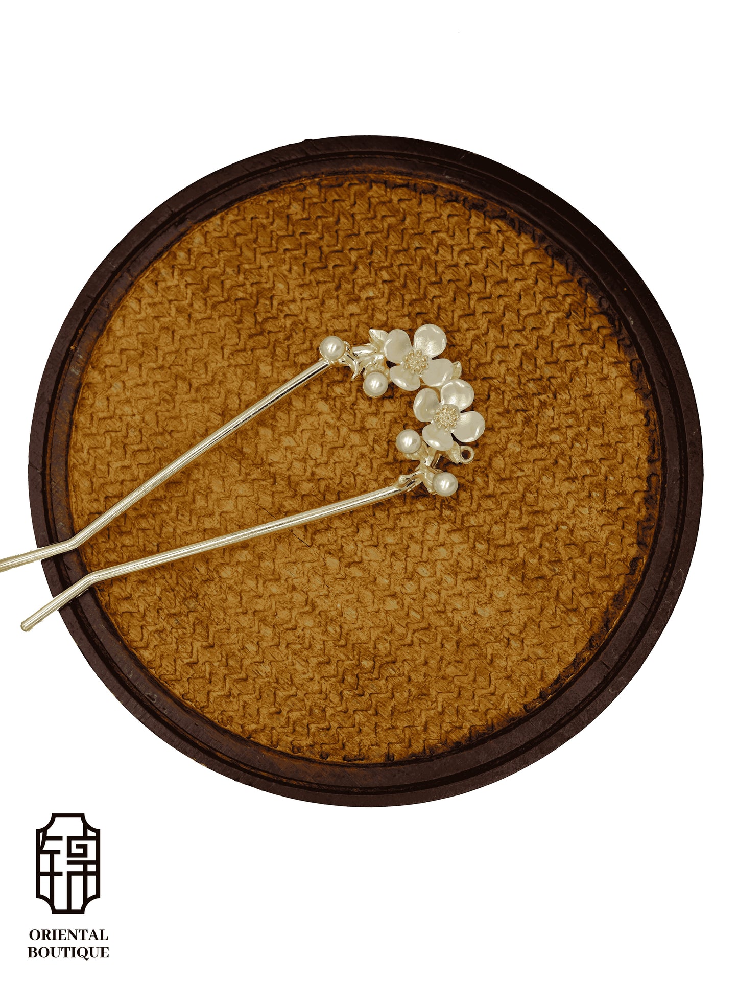 White Blossom Pearl Hairpin