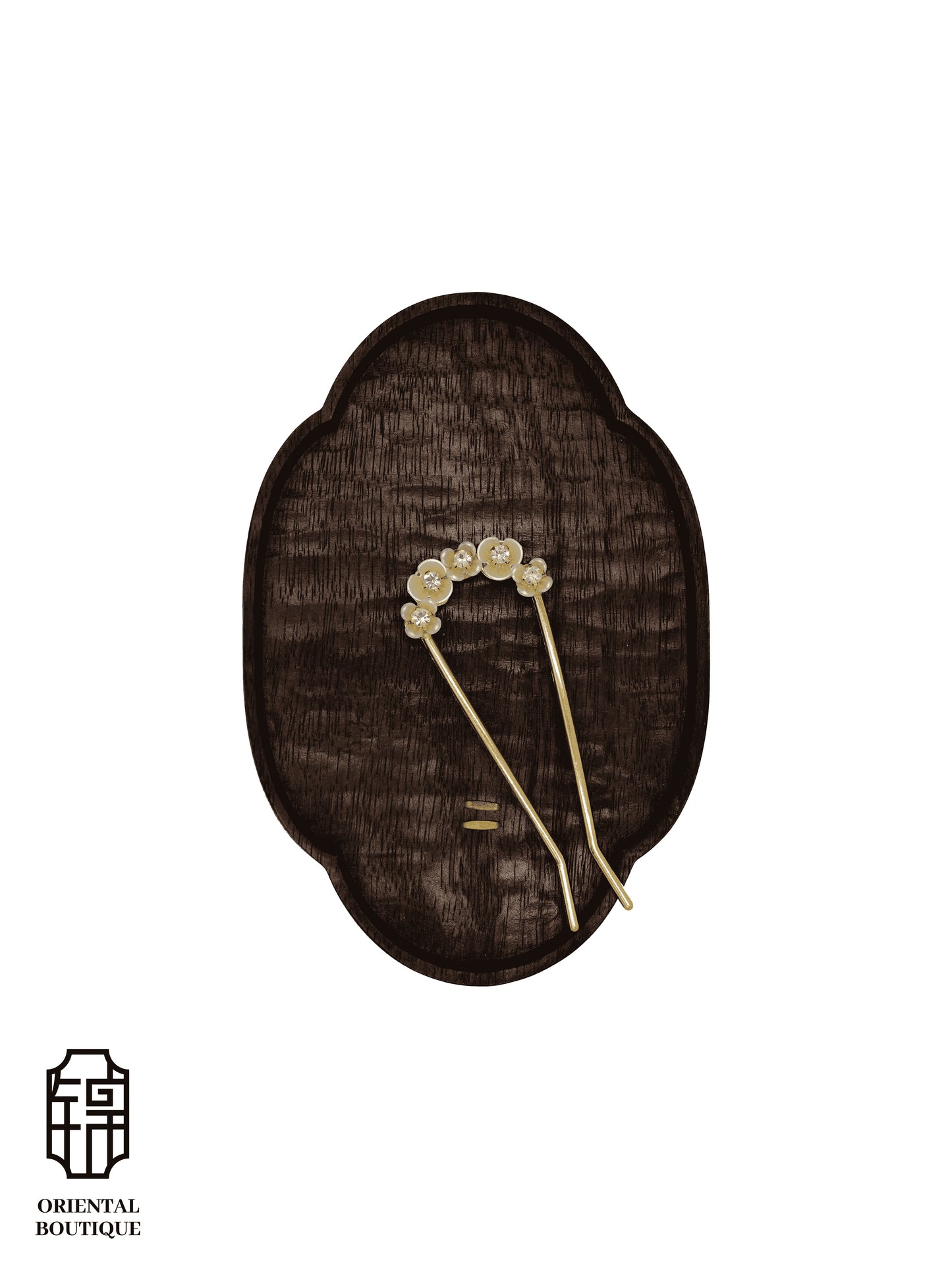 White Blossom Crystal Hairpin