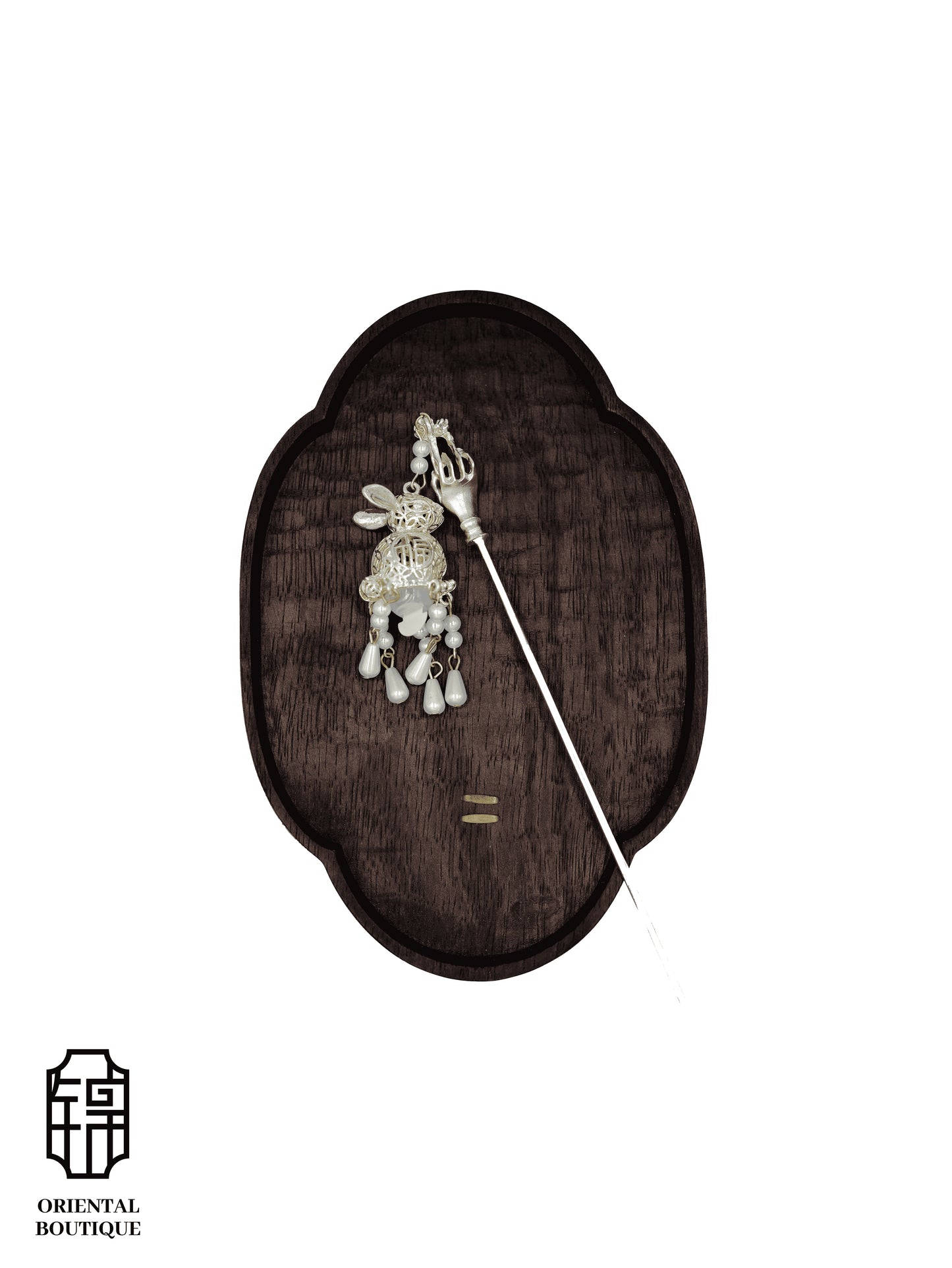 White Rabbit Dangle Long Hairpin