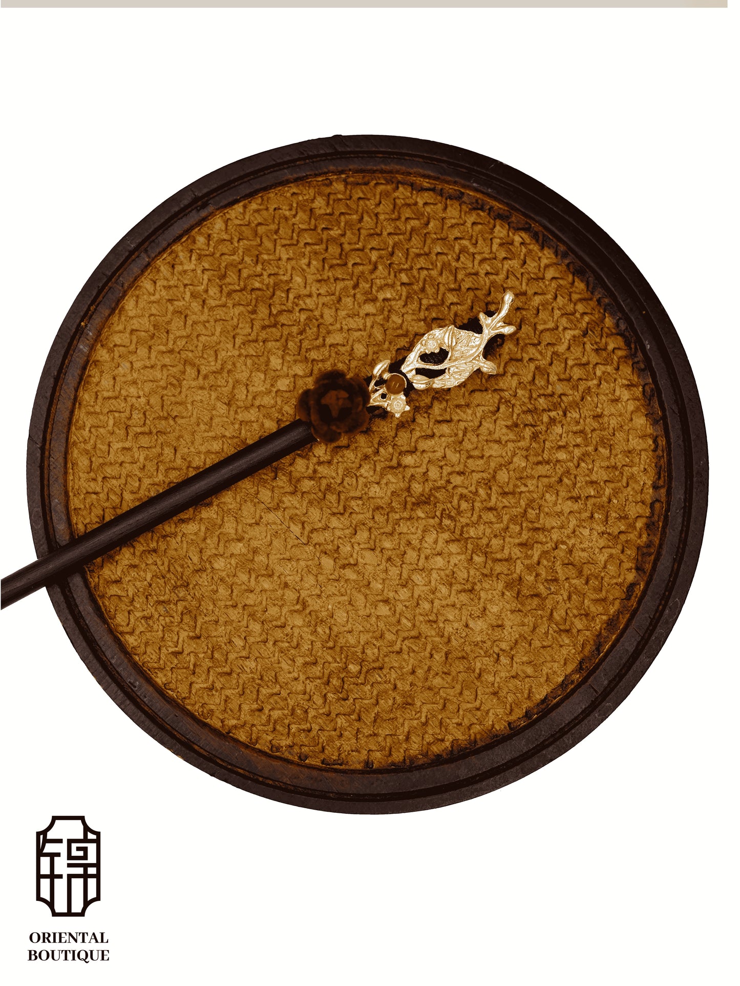 Gold Fish Wooden Hair Stick