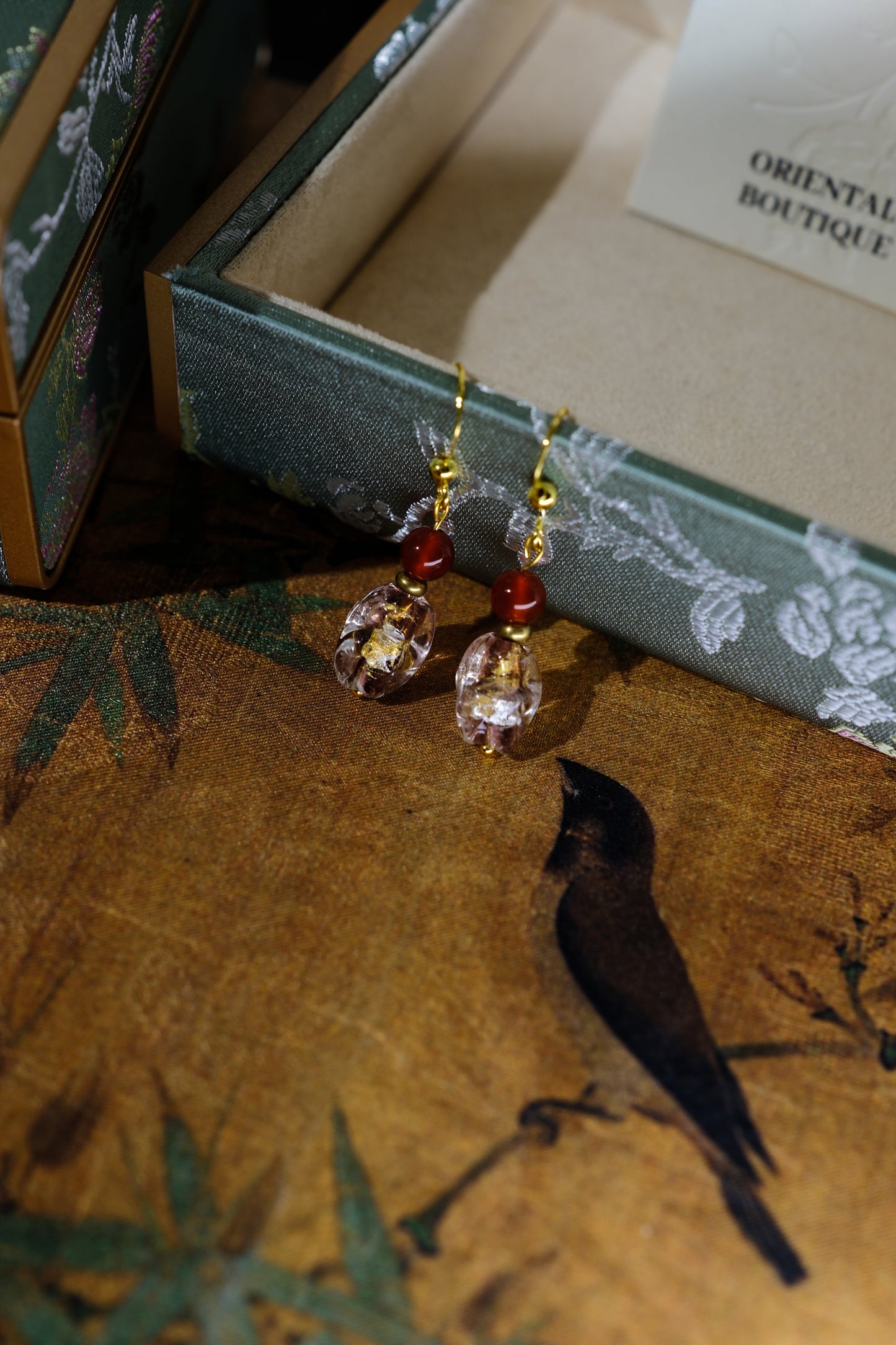 Ember Bloom Glass Earrings