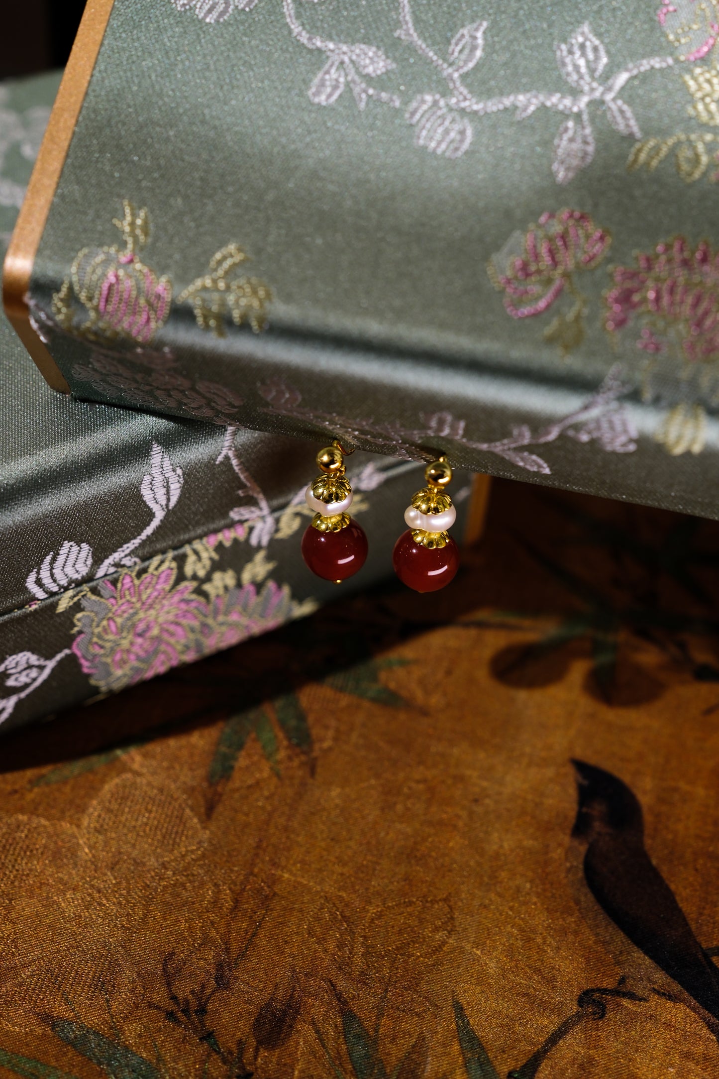 Ruby Pearl Earrings