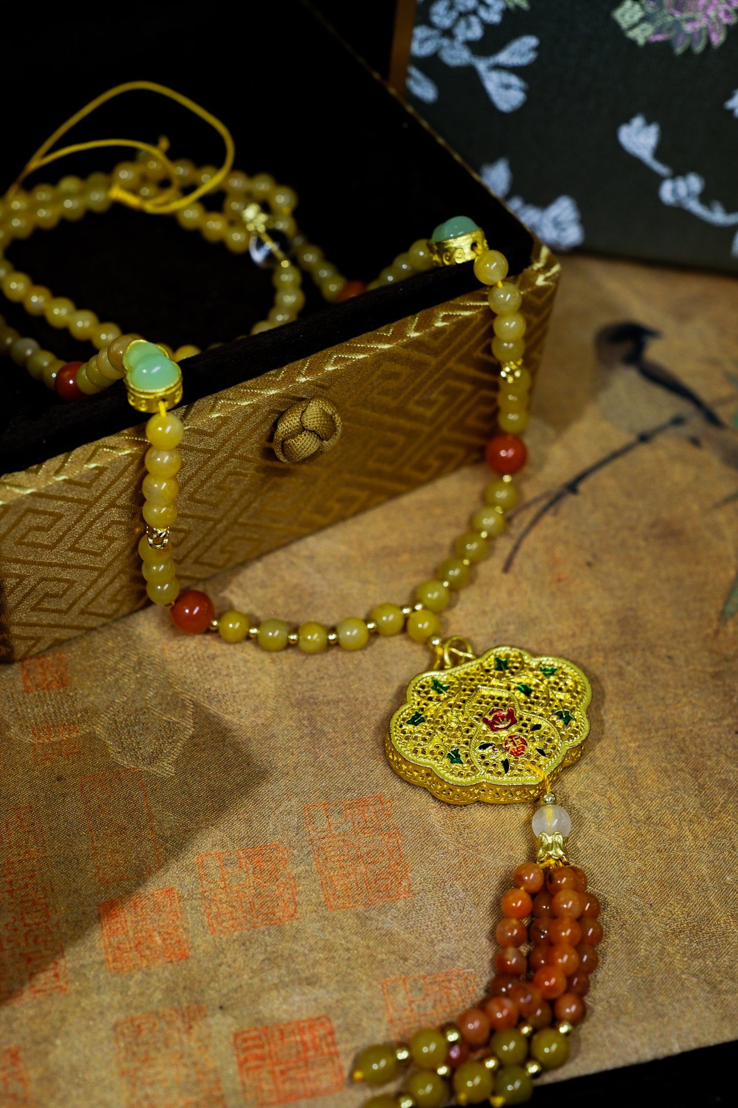 Golden Harmony Lotus Necklace