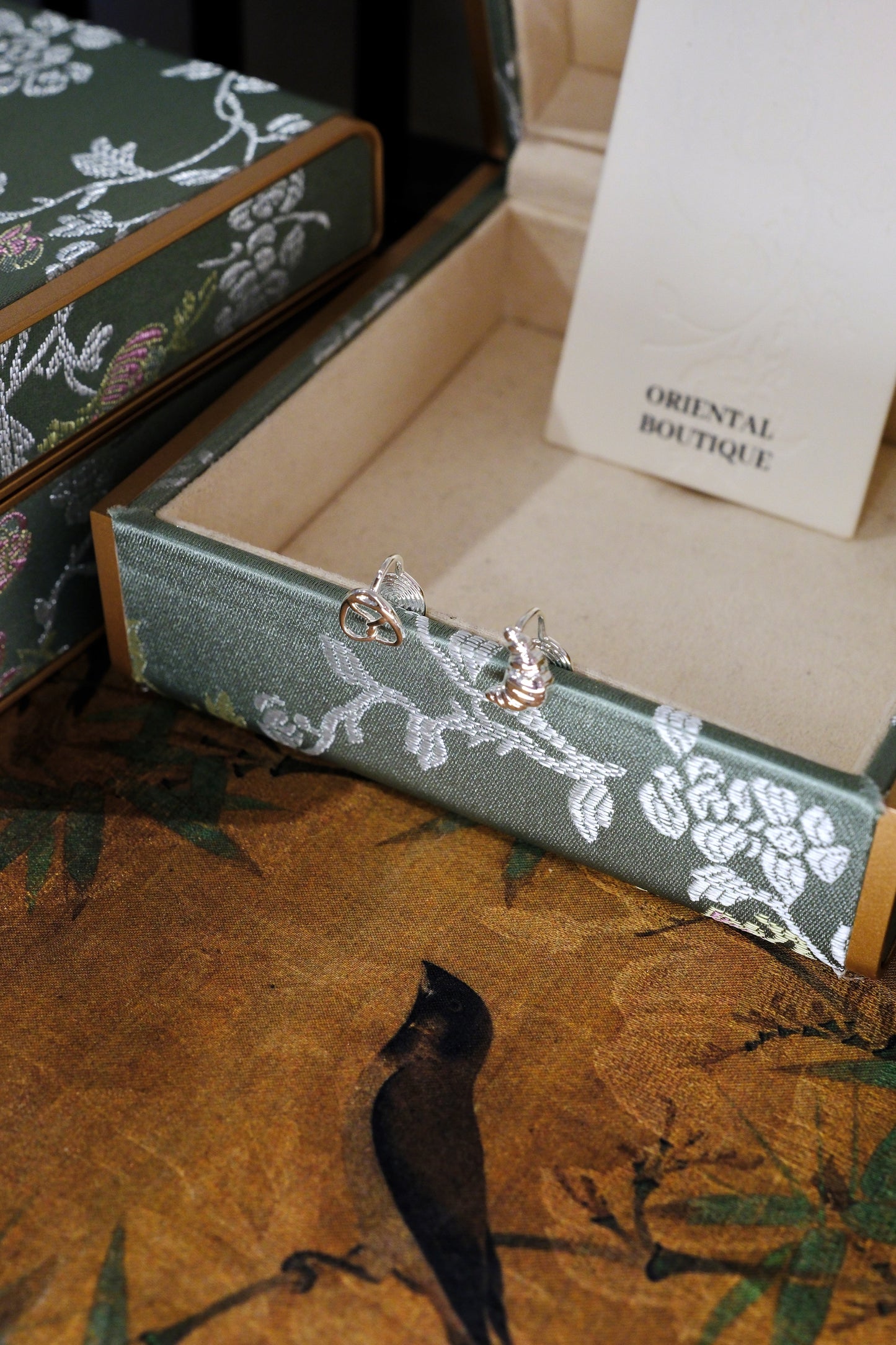 Clip Earring - Mini Heart & Snail Sterling Silver Stud Earrings