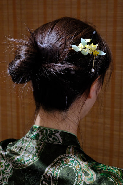 Fresh Yellow Blossom Hairpin