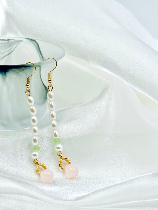 Blush Pearl Elegance Earrings - ORIENTAL BOUTIQUE