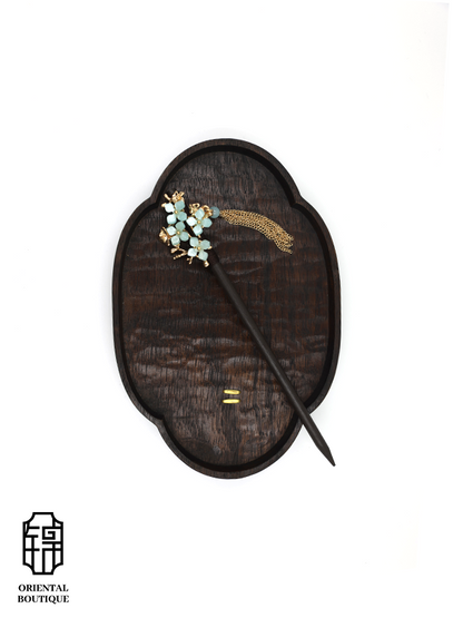 Sky Blue Jade Hairpin - ORIENTAL BOUTIQUE