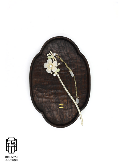 White Flower Graceful Hairpin - ORIENTAL BOUTIQUE