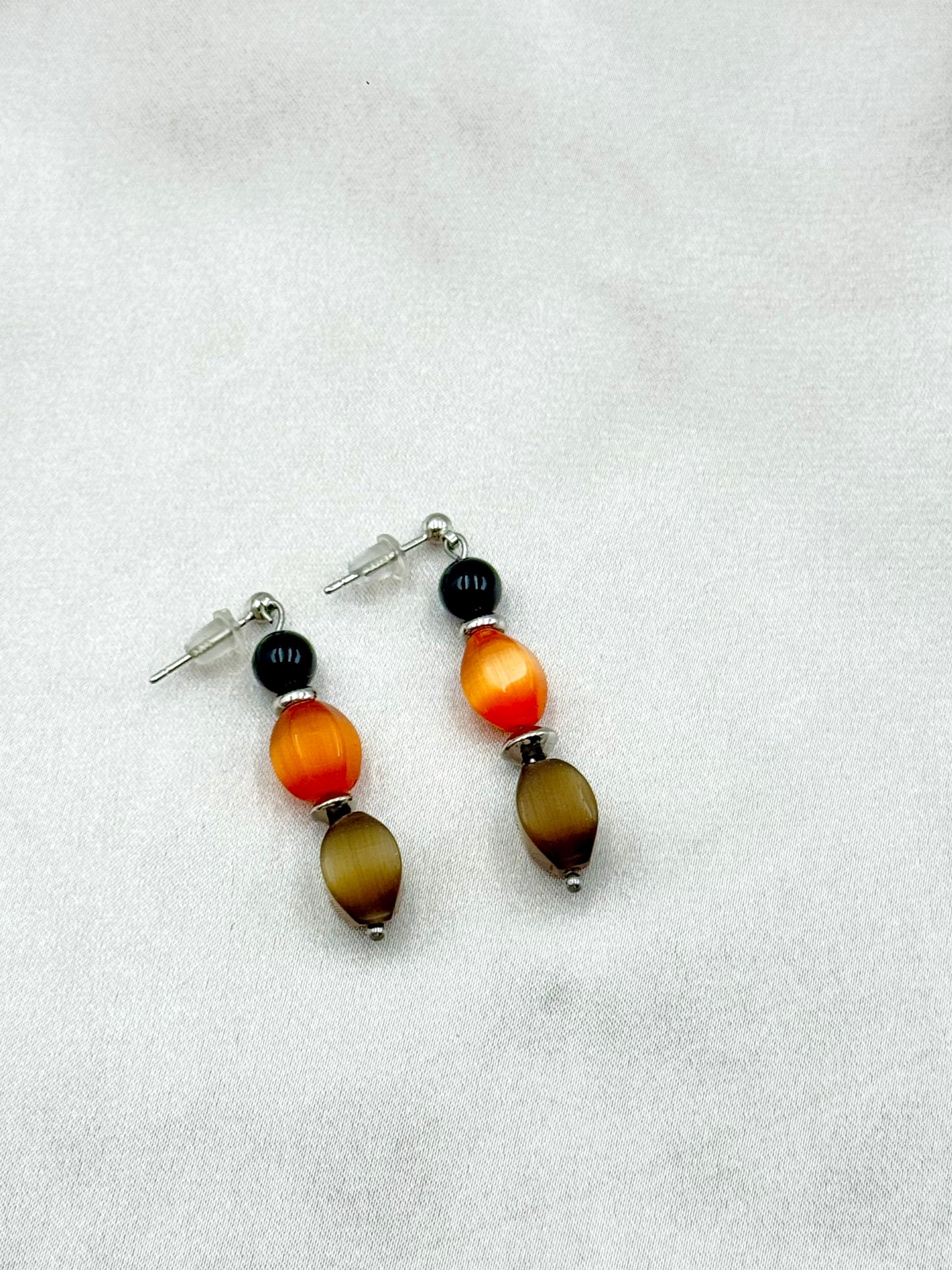 Desert Flame Cat’s Eye Earrings