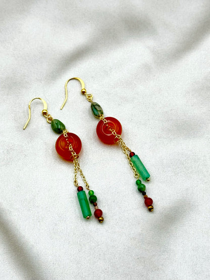 Autumn Talisman Jade Earrings