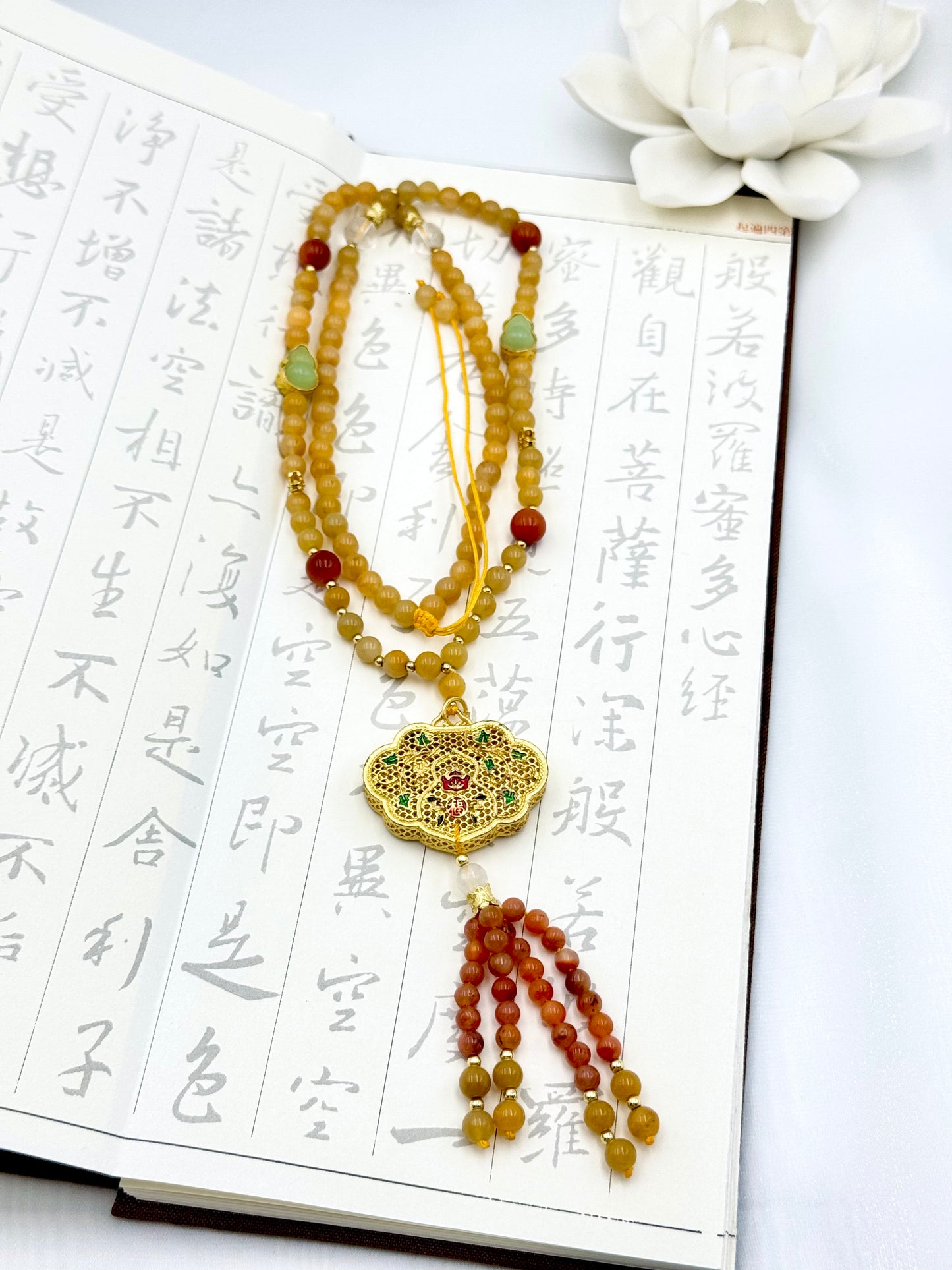 Golden Harmony Lotus Necklace