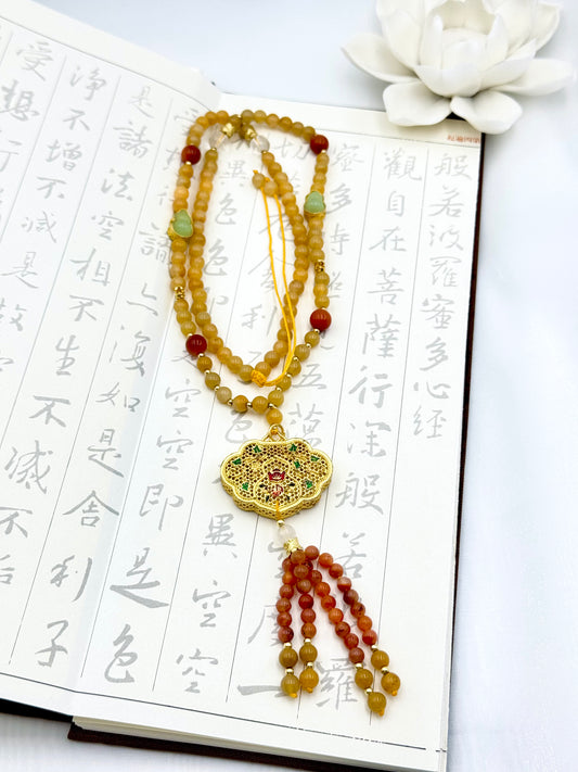 Golden Harmony Lotus Necklace