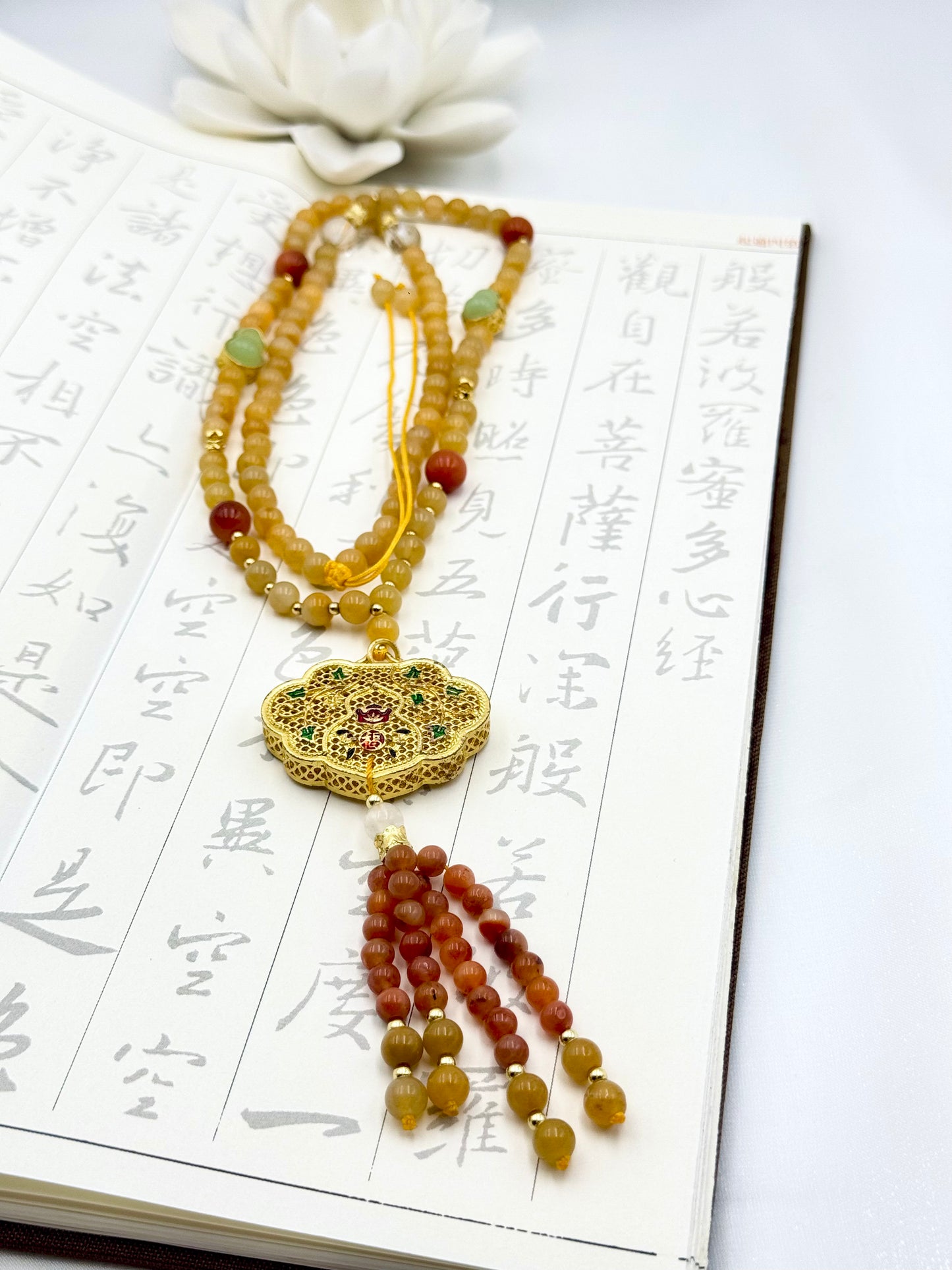 Golden Harmony Lotus Necklace