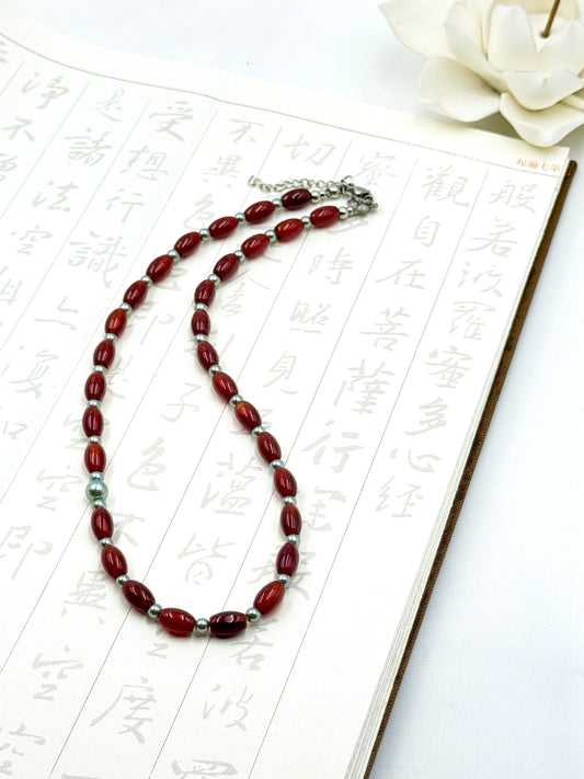 Eternal Collection - Rhythms of Red Stone Necklace - ORIENTAL BOUTIQUE