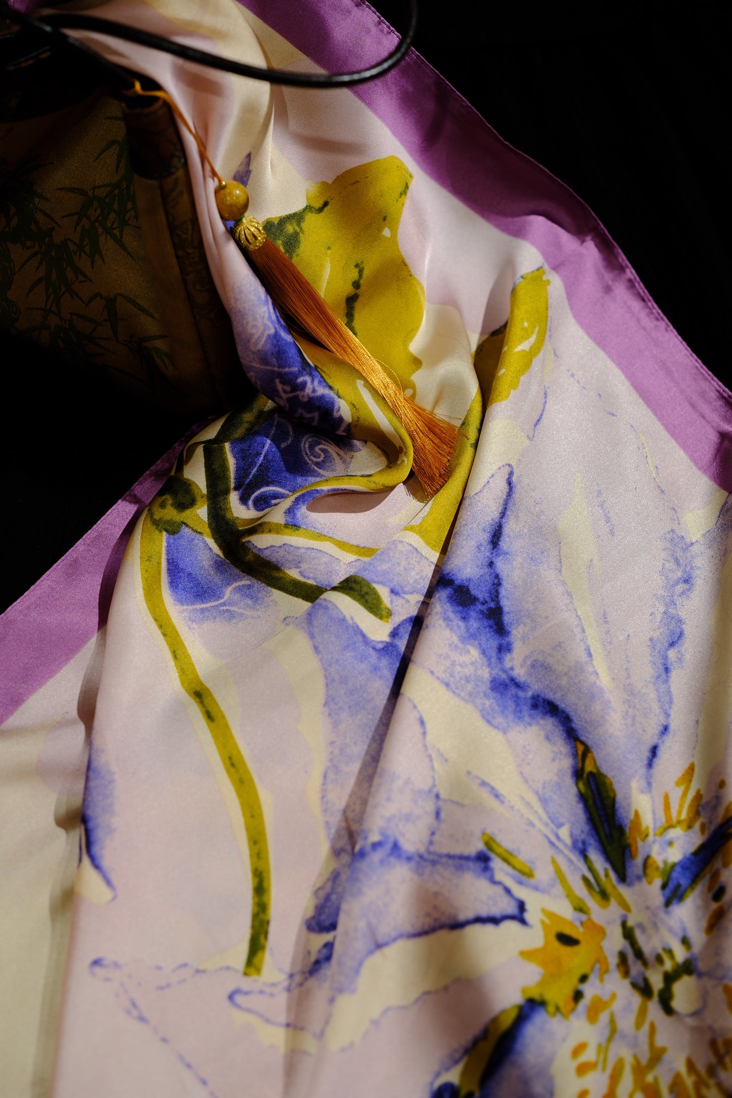 Silk Scarf – Watercolour Floral Oriental Style