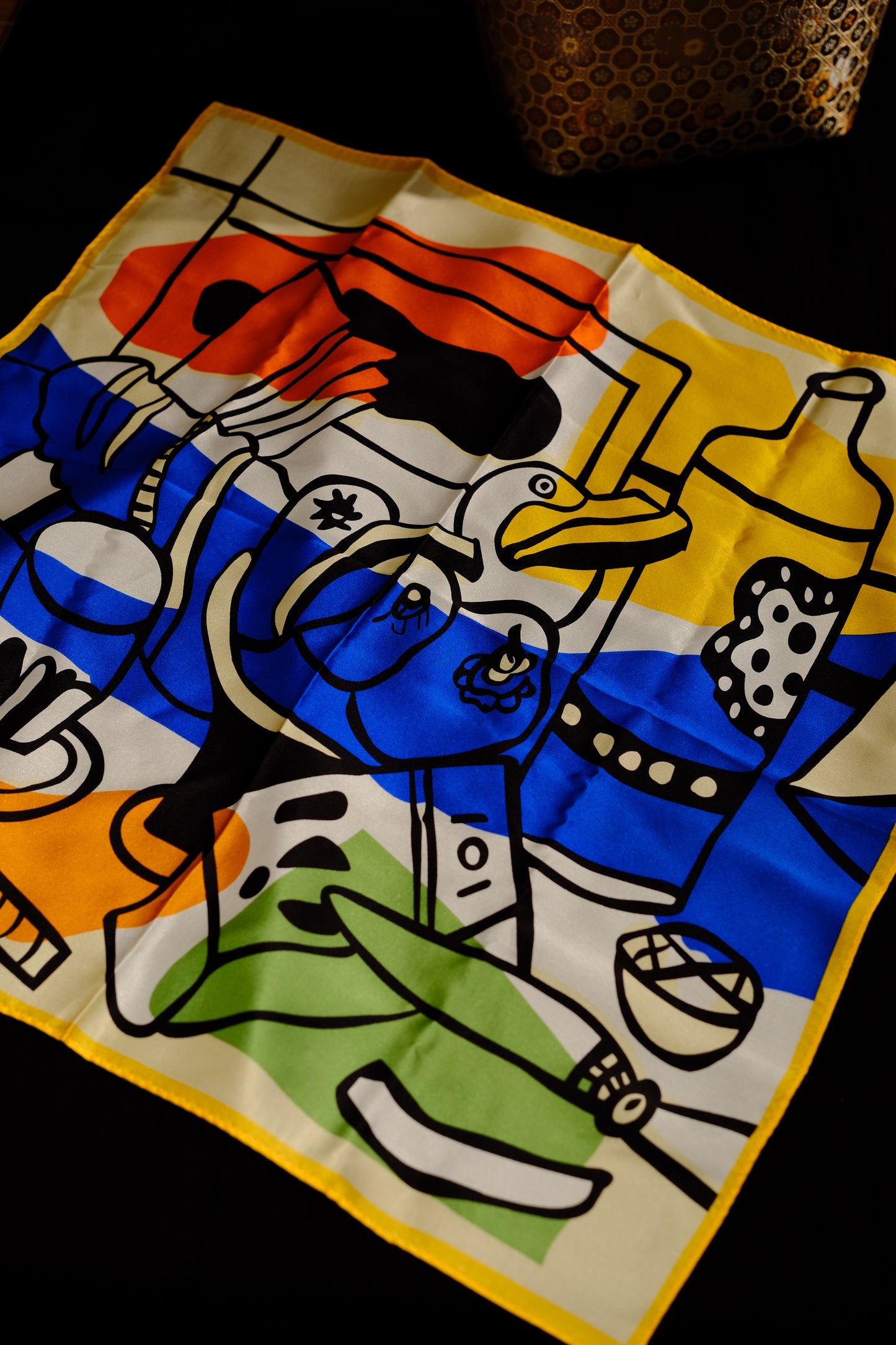 Abstract Pop Art Silk Square Scarf