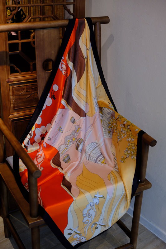 Heritage Landscape Square Silk Scarf