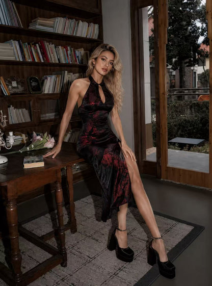 Moonlit Peony Cheongsam Dress